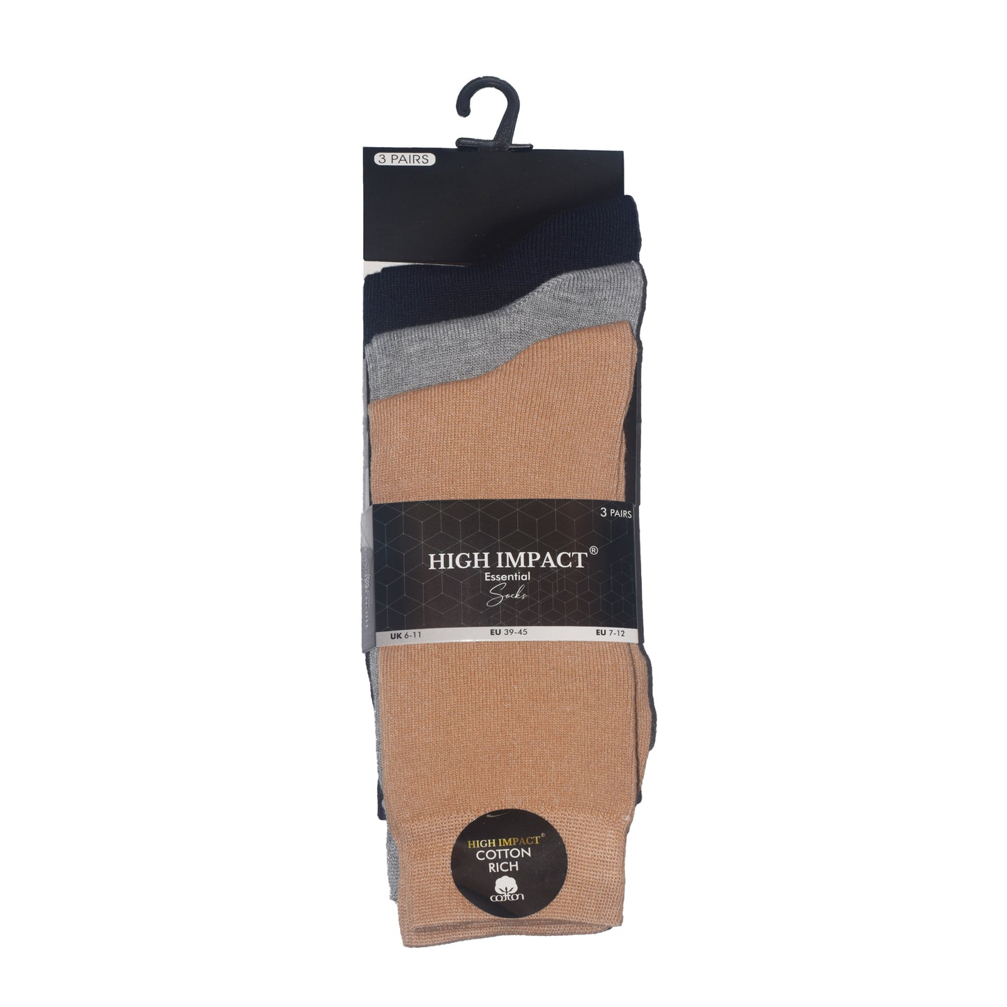 Mens Dress Socks - Plain Assorted (12 Pairs)
