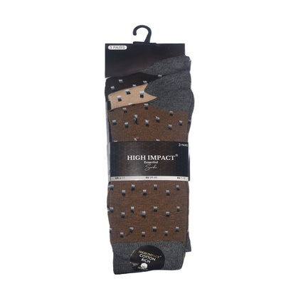 Mens Dress Socks - Square Dot Pattern (12 Pairs)