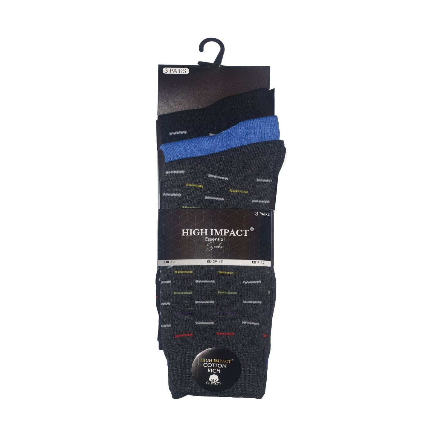 Mens Dress Socks - Dash Pattern (12 Pairs)