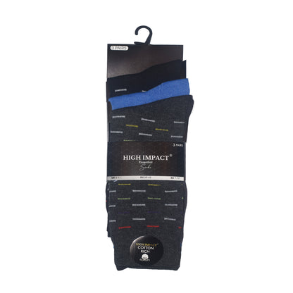 Mens Dress Socks - Dash Pattern (12 Pairs)
