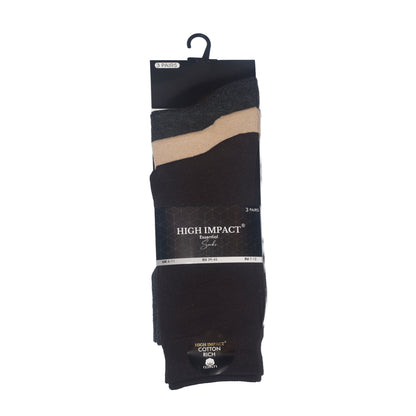 Mens Dress Socks - Plain Assorted (12 Pairs)