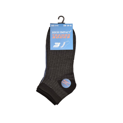 Mens Trainer Socks - Mixed Geometric Pattern (12 Pairs)