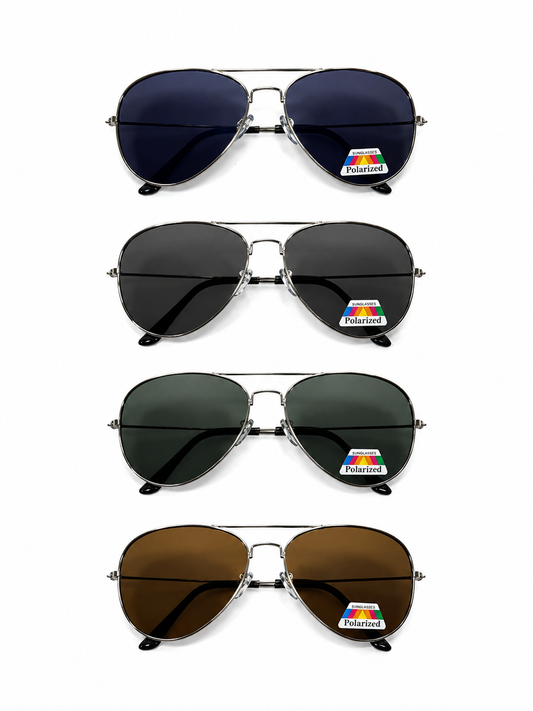 Polarized Classic Aviator Sunglasses - MSG-28 (12 Units)