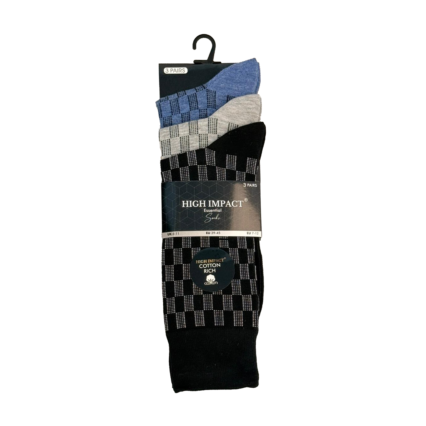 Mens Dress Socks - Checkered Pattern (12 Pairs)