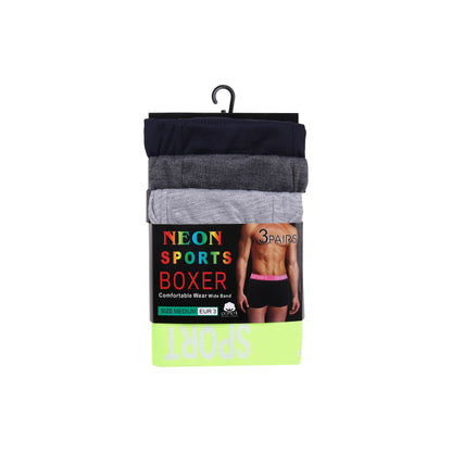 High Impact Men's Boxer Shorts with Neon Sport Waistband