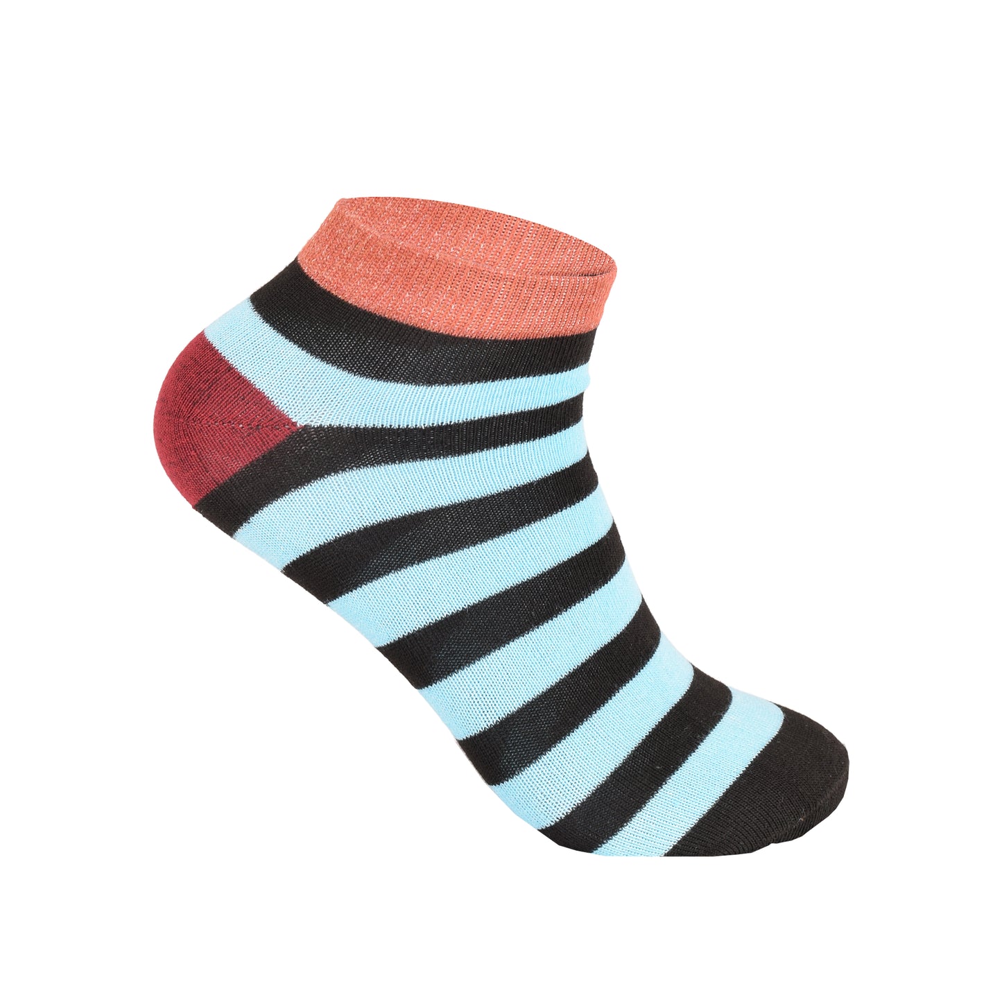 Mens Trainer Socks - Mixed Stripes Pattern (12 Pairs)