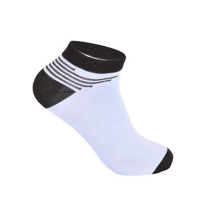 Mens Trainer Socks - Cuff Stripe Assorted (12 Pairs)