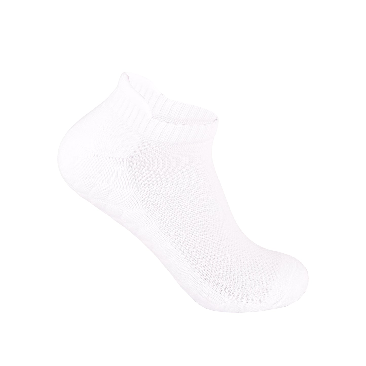 Mens Cushioned Trainer Socks - White Hex Pattern (12 Pairs)