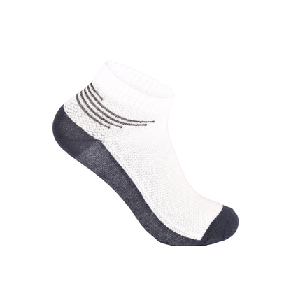 Mens Trainer Socks - Side Panel Stripe Pattern (12 Pairs)