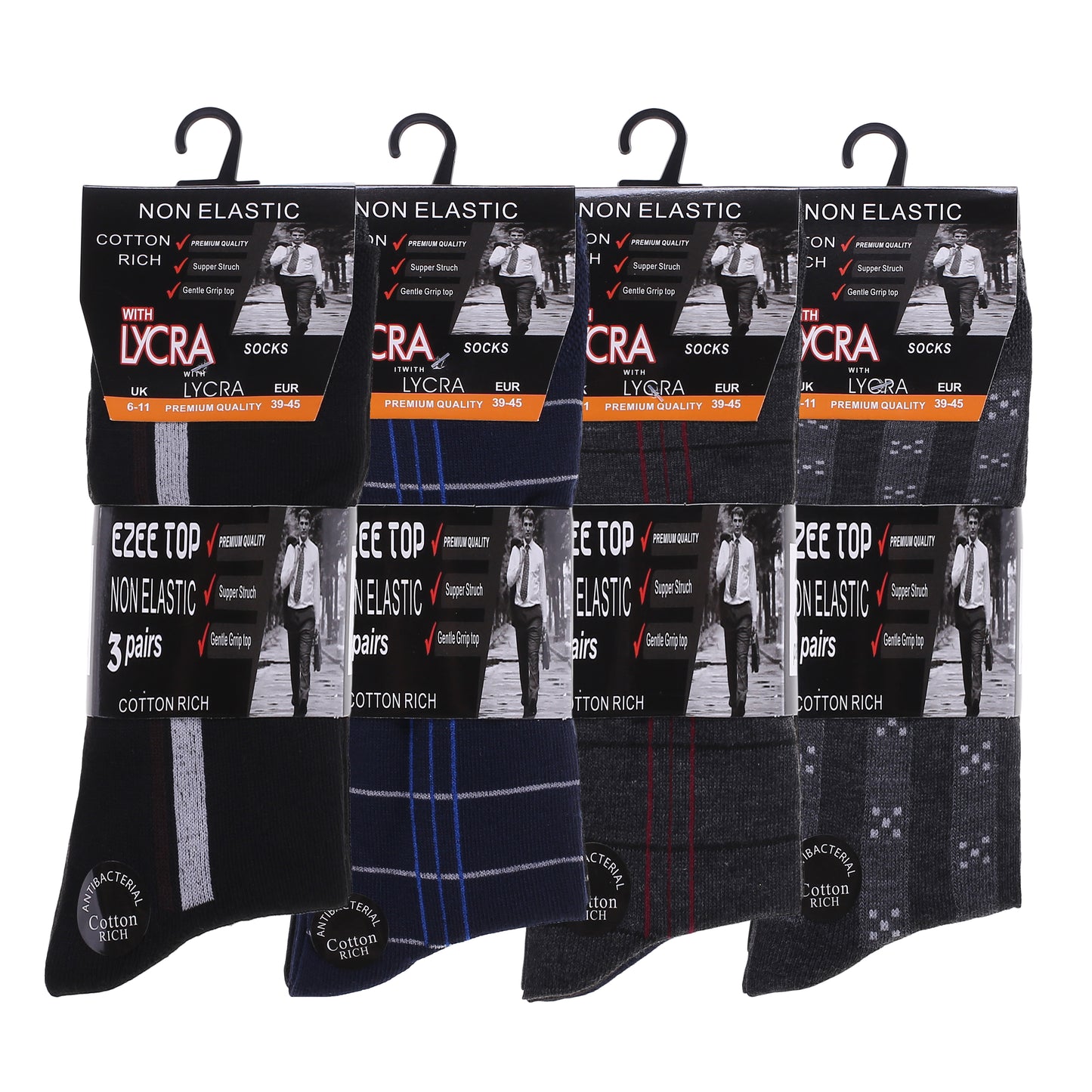 Mens Non Elastic Diabetic Socks - Formal (12 Pairs)