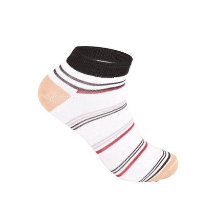 Mens Trainer Socks - Striped Pattern Assorted (12 Pairs)