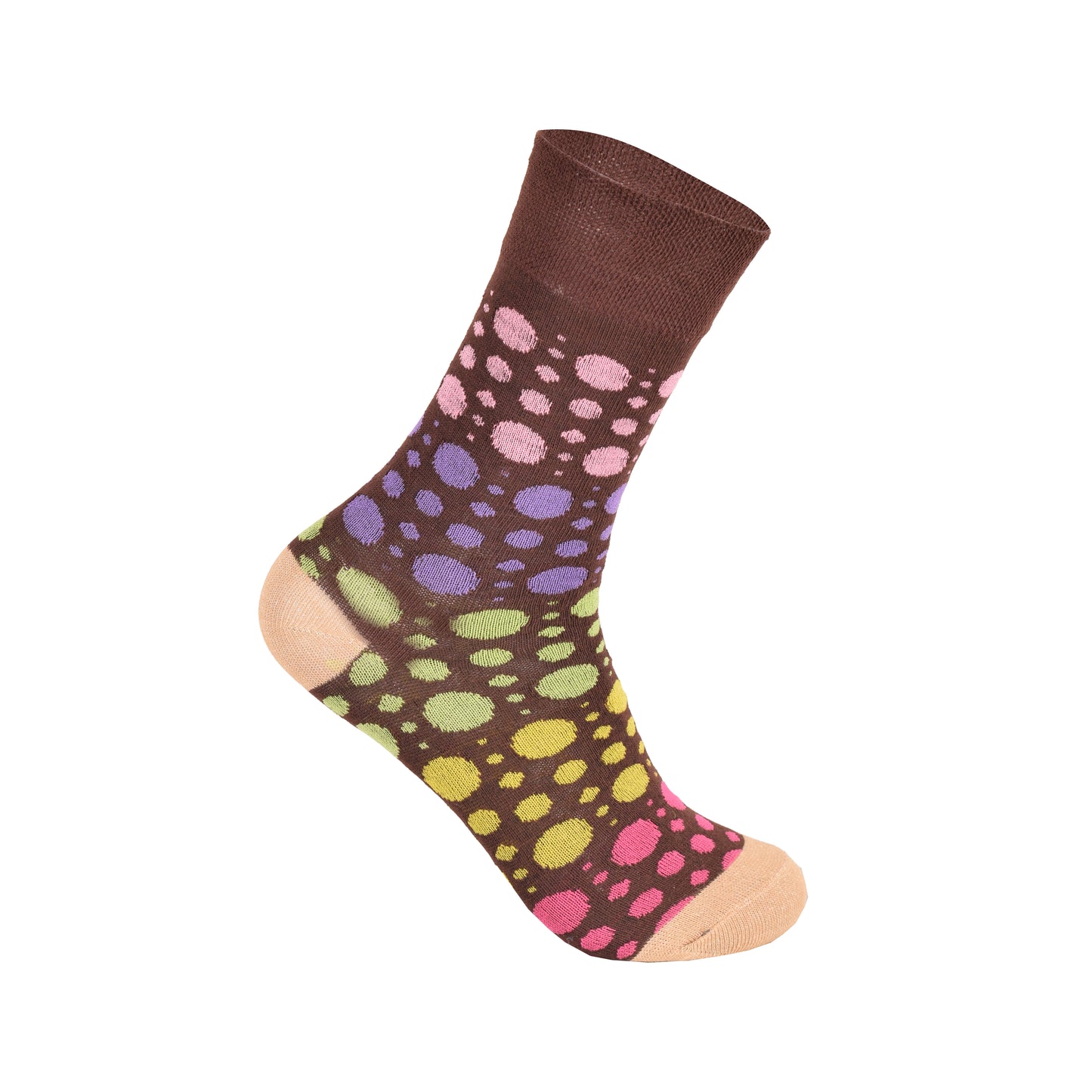 Ladies Non Elastic Diabetic Socks - Hearts/Polka Dot Pattern (12 Pairs)