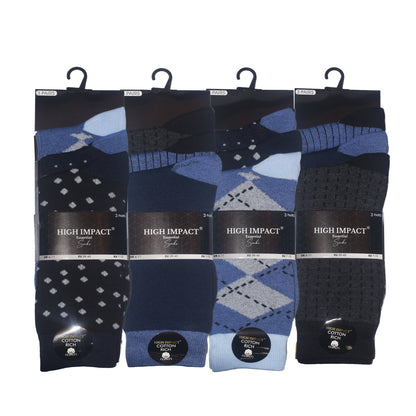 Mens Dress Socks - Mixed Pattern (12 Pairs)
