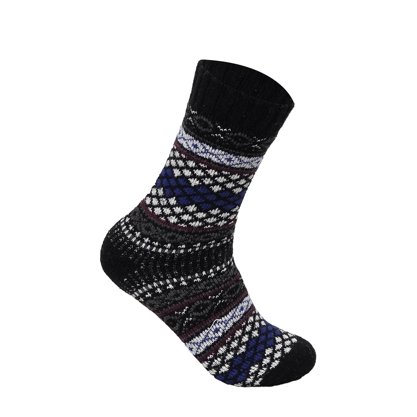 Mens Merino Lambs Wool Socks - Nordic Knit (12 Pairs)