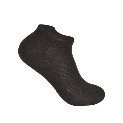 Mens Cushioned Trainer Socks - Black Hex Pattern (12 Pairs)
