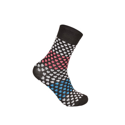 Ladies Non Elastic Diabetic Socks - Polka Dot Pattern (12 Pairs)