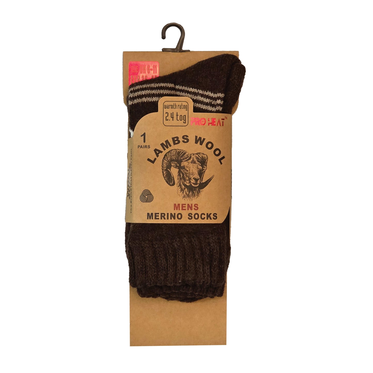 Mens Merino Lambs Wool Socks - Argyle (12 Pairs)