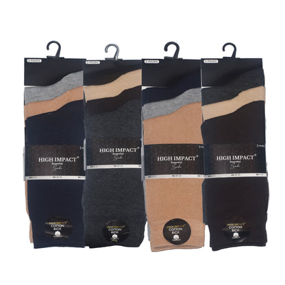 Mens Dress Socks - Plain Assorted (12 Pairs)