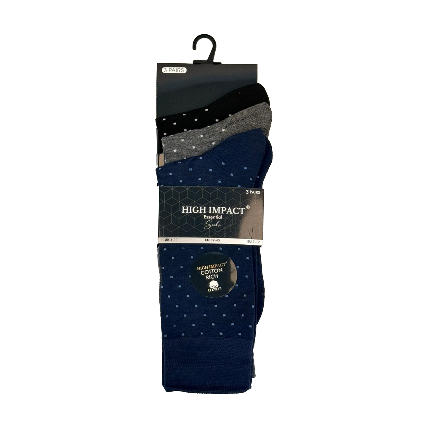 Mens Dress Socks - Pin Dot Pattern (12 Pairs)