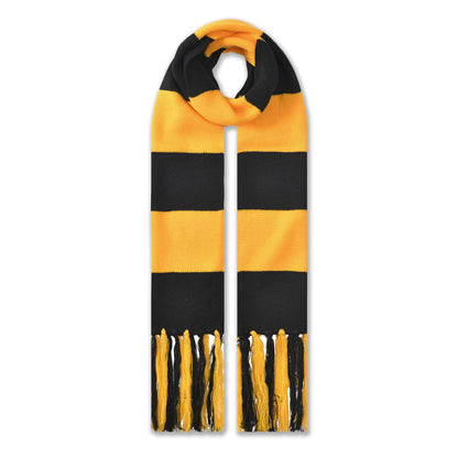 Mens Supersoft Luxury Knitted Scarves with tassels - Wizard Stripes