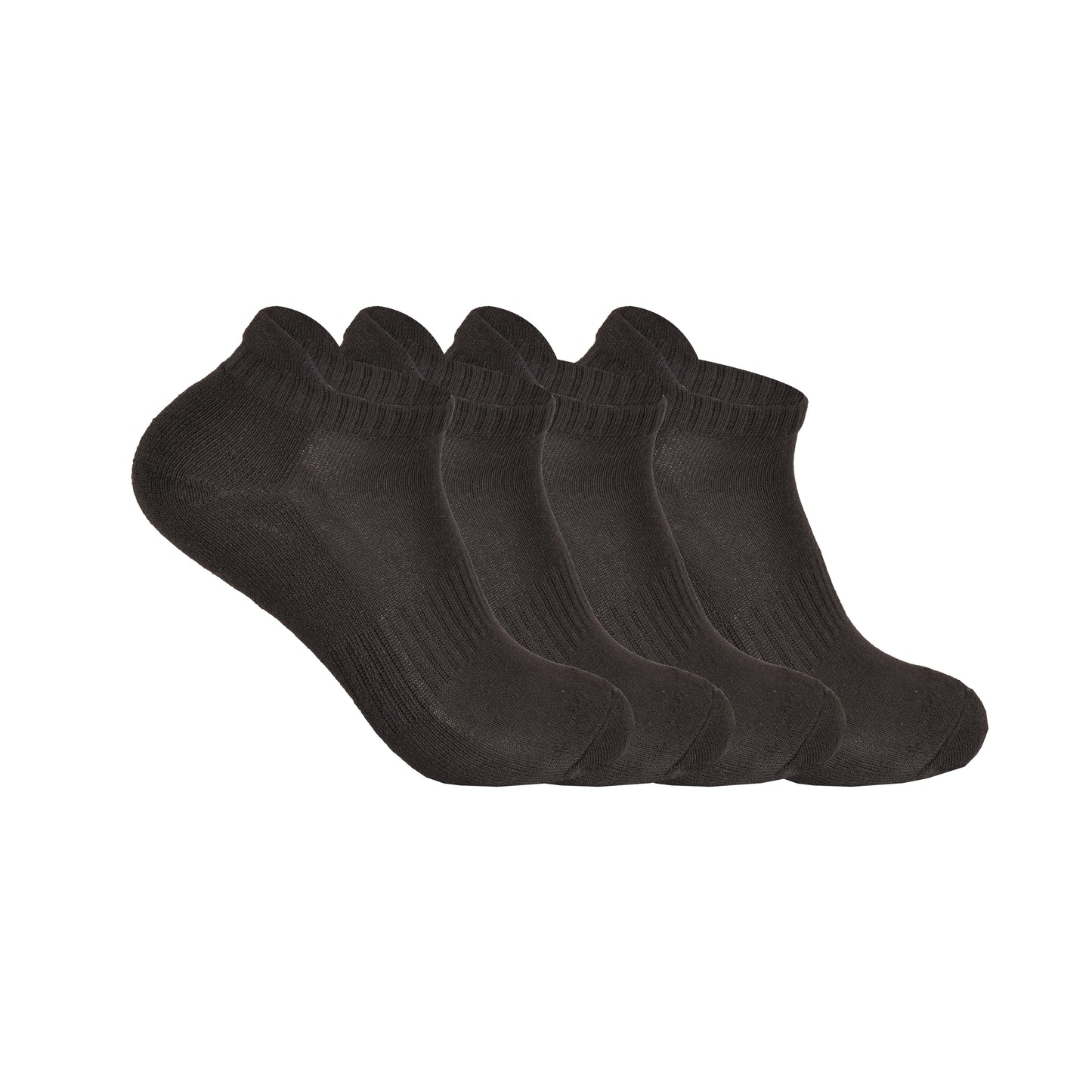 Ladies Cushioned Trainer Socks - Black (12 Pairs)