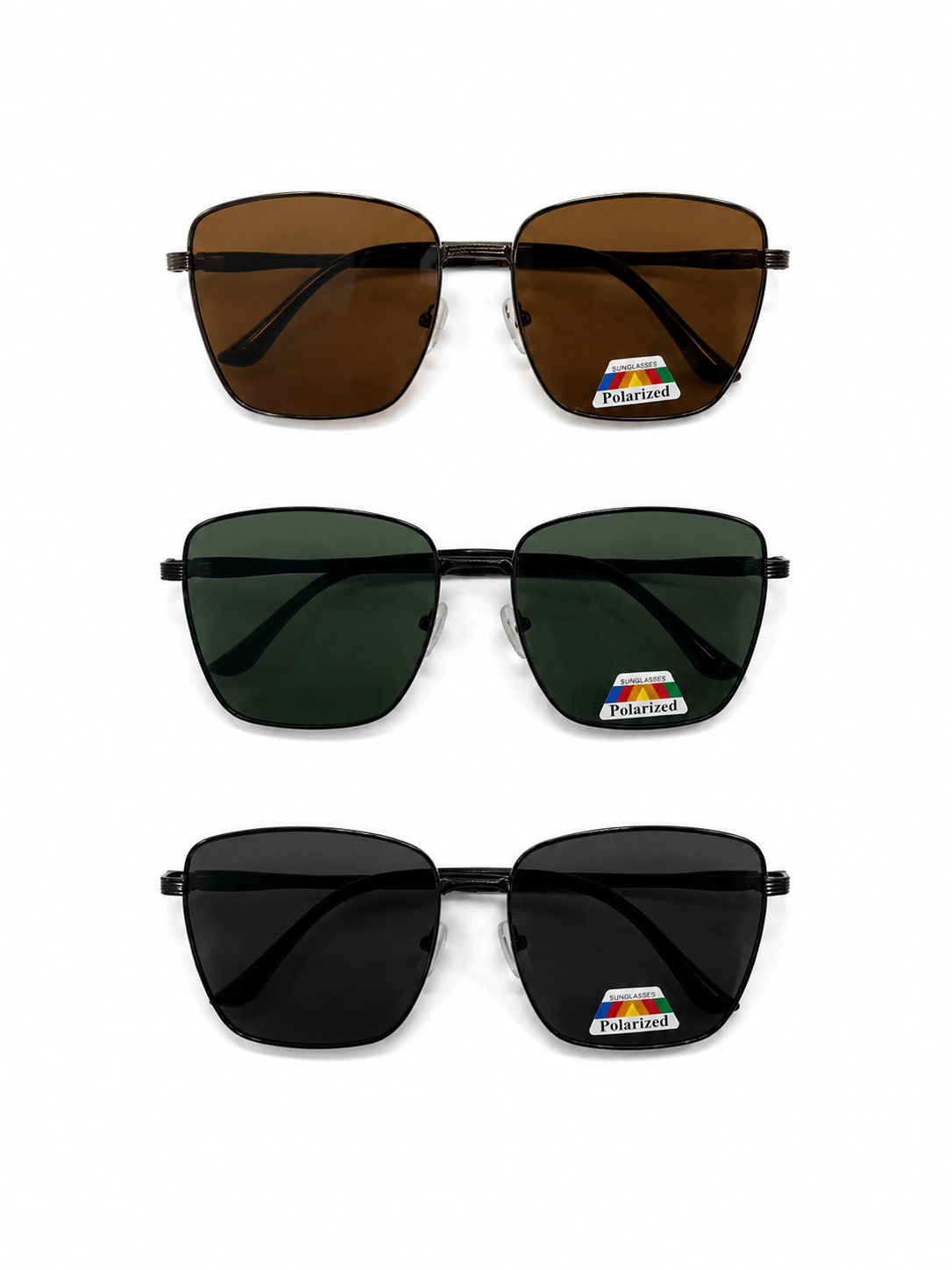 Polarized Modern Square Sunglasses - MSG-22 (12 Units)