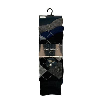 Mens Dress Socks - Diamond Pattern (12 Pairs)