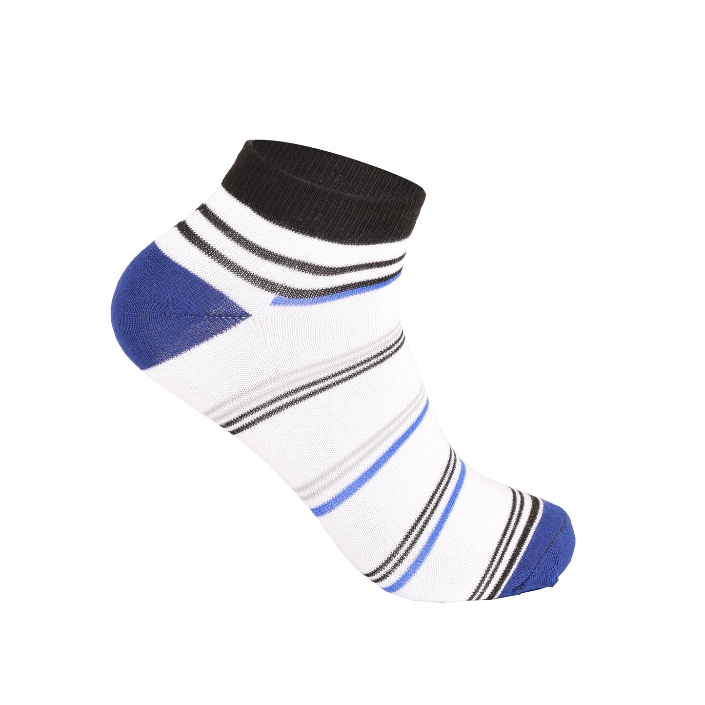 Mens Trainer Socks - Striped Pattern Assorted (12 Pairs)