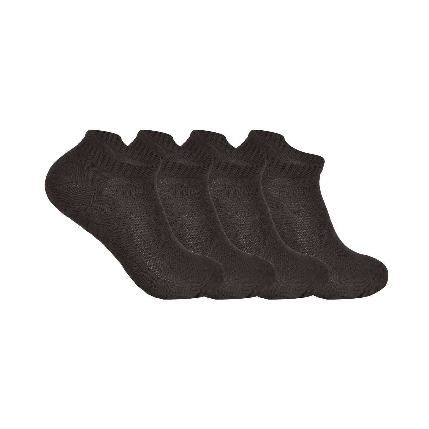 Mens Cushioned Trainer Socks - Black Hex Pattern (12 Pairs)