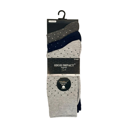 Mens Dress Socks - Pin Dot Pattern (12 Pairs)