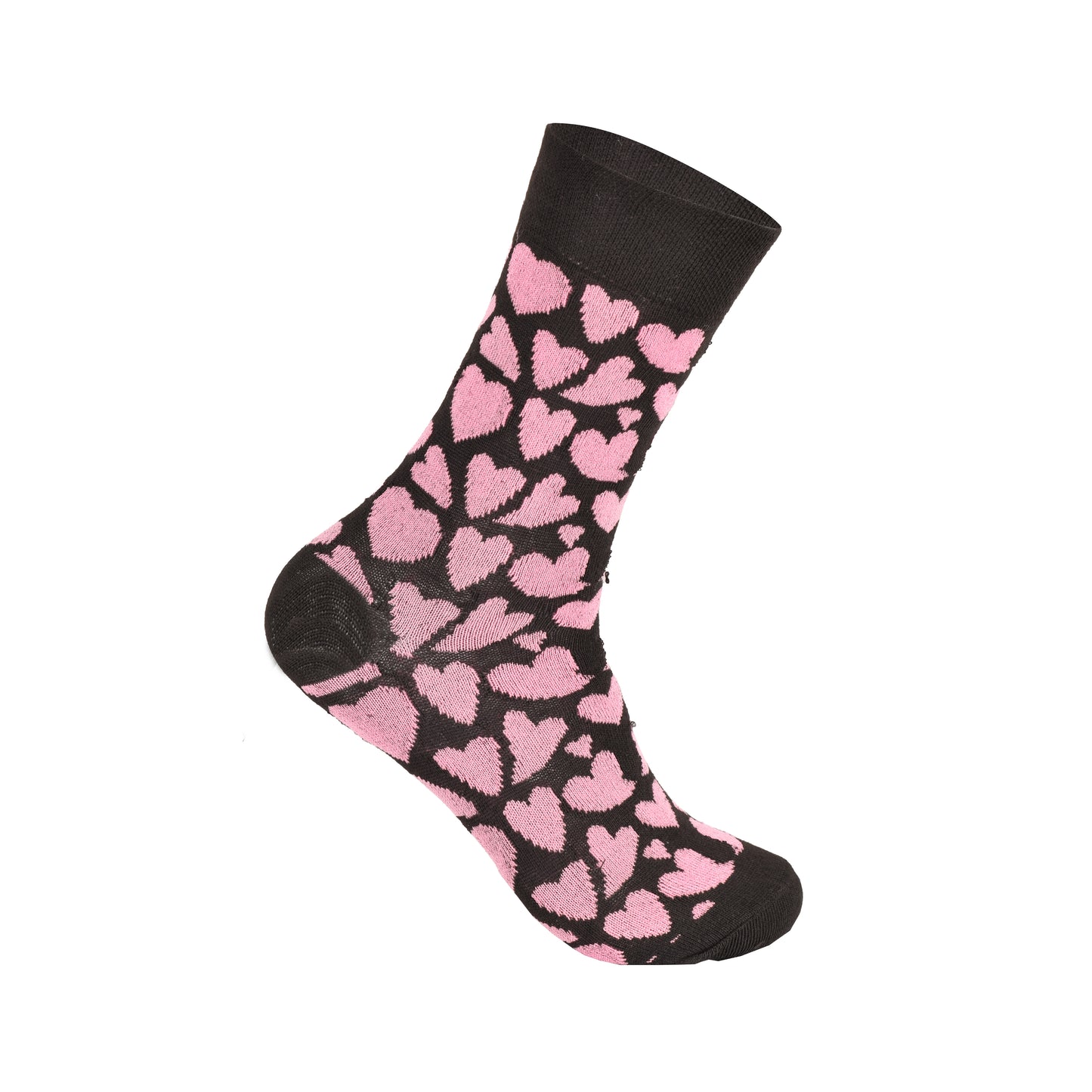 Ladies Non Elastic Diabetic Socks - Hearts/Polka Dot Pattern (12 Pairs)