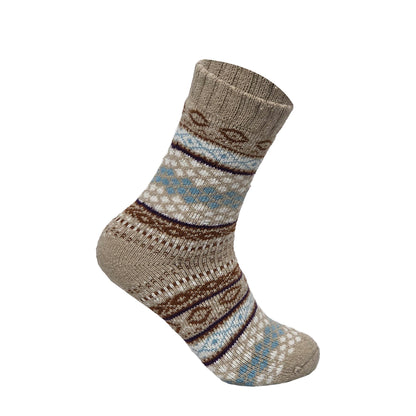 Mens Merino Lambs Wool Socks - Nordic Knit (12 Pairs)