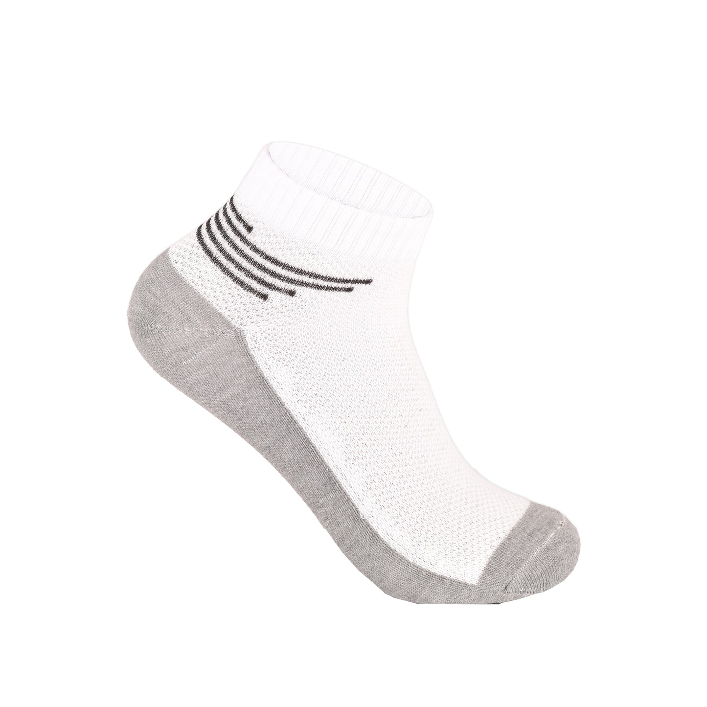 Mens Trainer Socks - Side Panel Stripe Pattern (12 Pairs)