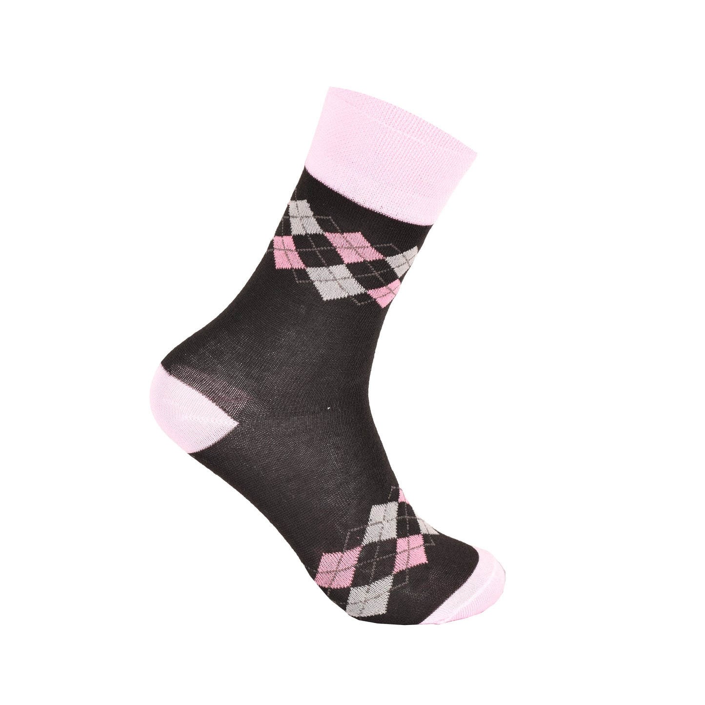 Ladies Non Elastic Diabetic Socks - Stripes/Diamond (12 Pairs)