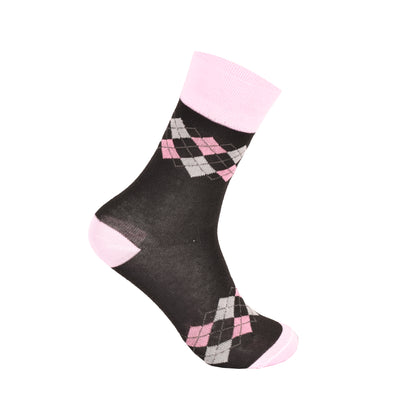 Ladies Non Elastic Diabetic Socks - Stripes/Diamond (12 Pairs)