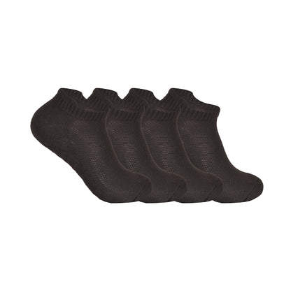 Mens Trainer Socks - Plain Black (12 Pairs)
