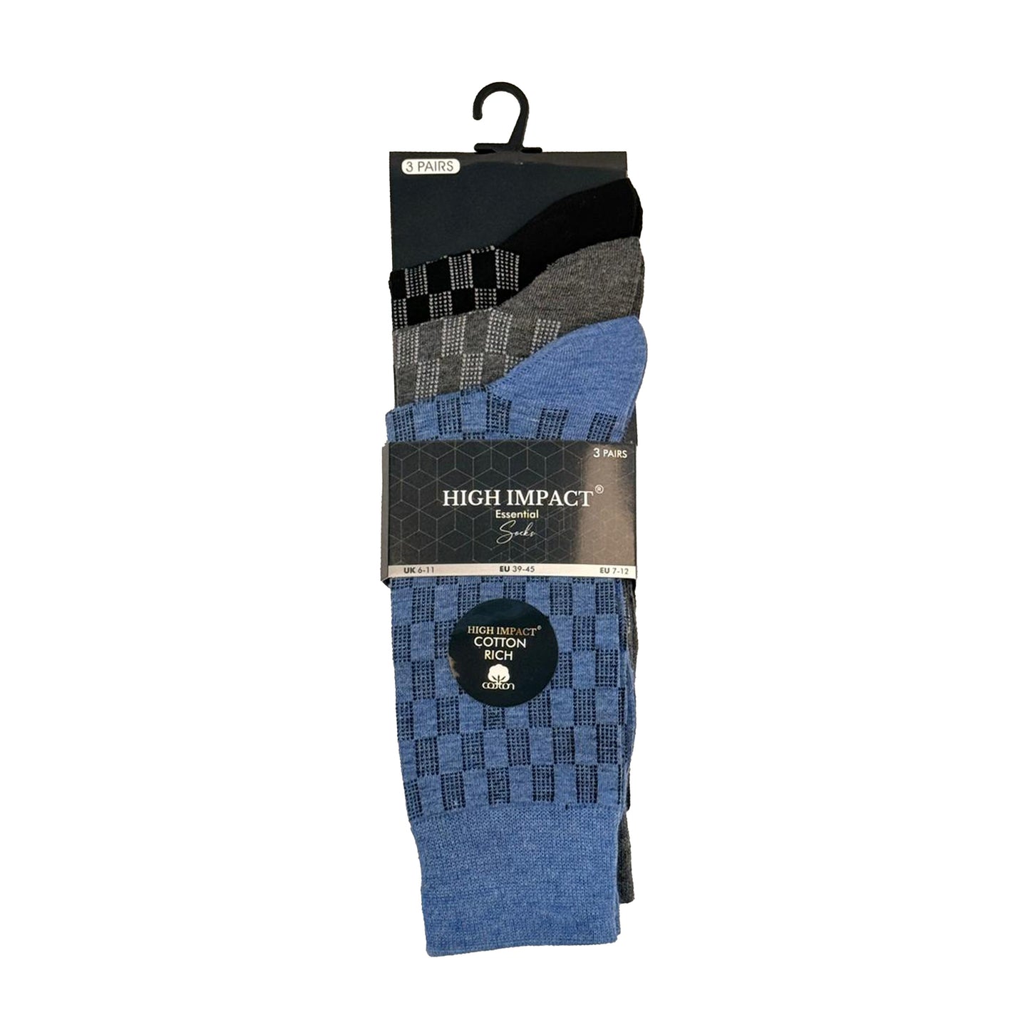 Mens Dress Socks - Checkered Pattern (12 Pairs)