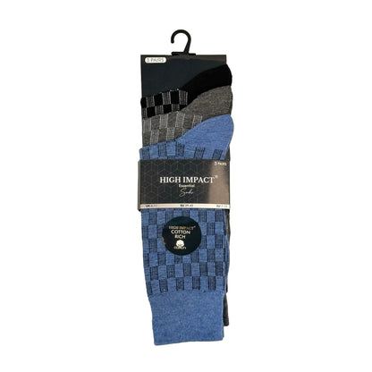 Mens Dress Socks - Checkered Pattern (12 Pairs)