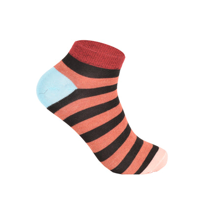 Mens Trainer Socks - Mixed Stripes Pattern (12 Pairs)