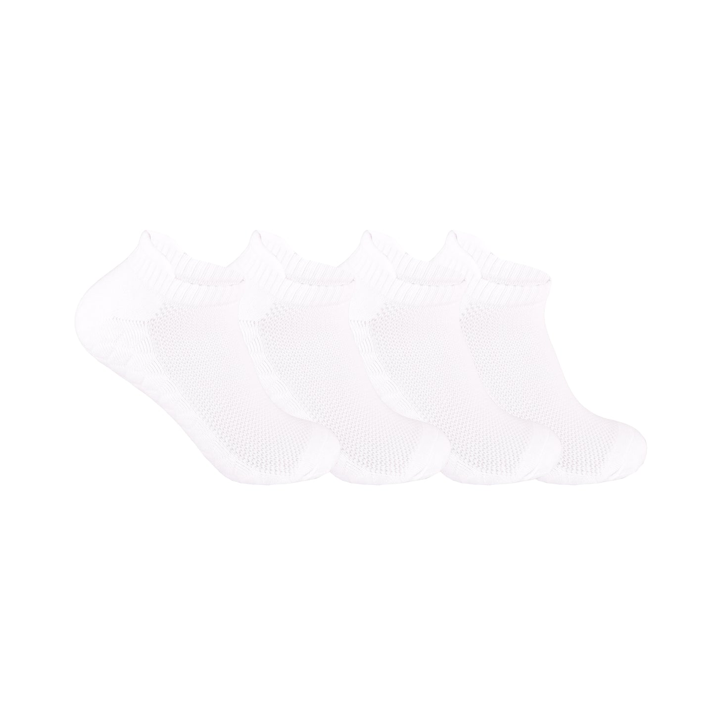 Mens Cushioned Trainer Socks - White Hex Pattern (12 Pairs)