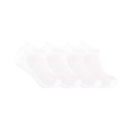 Mens Cushioned Trainer Socks - White Hex Pattern (12 Pairs)