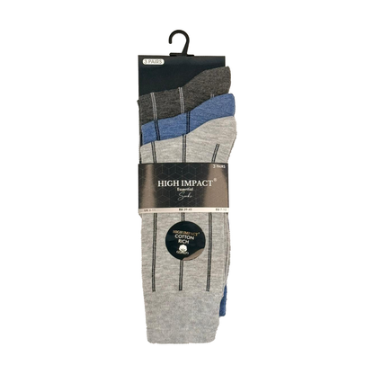 Mens Dress Socks - Pinstripe Pattern (12 Pairs)