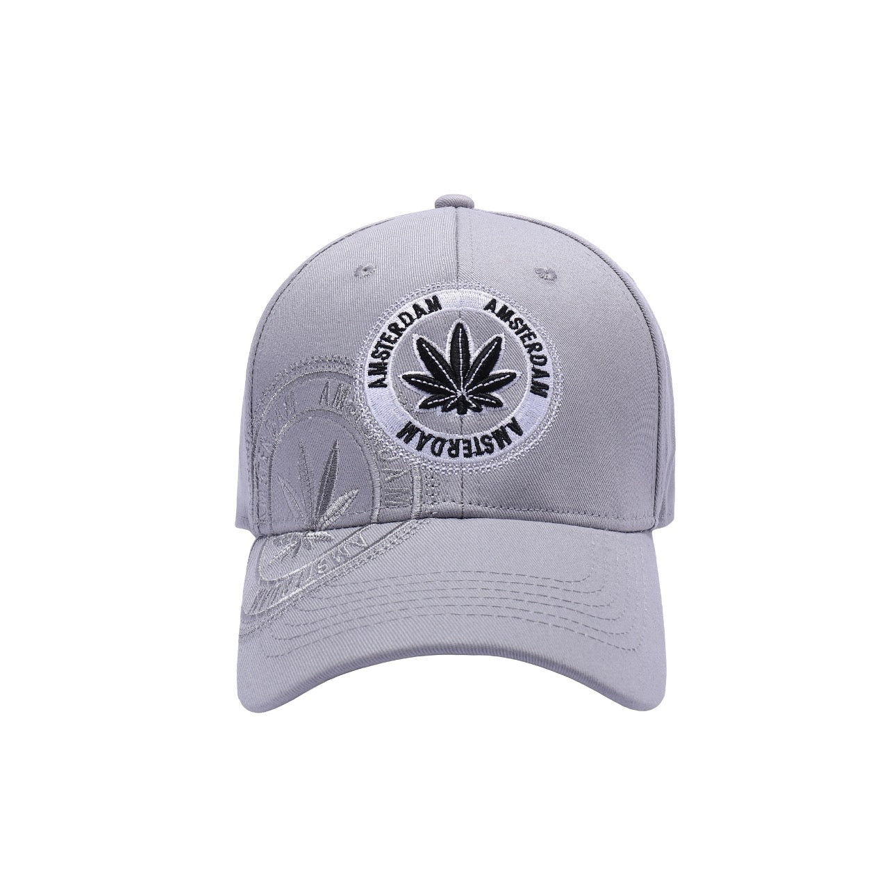 Amsterdam Ganja Leaf Embroidered Baseball Caps