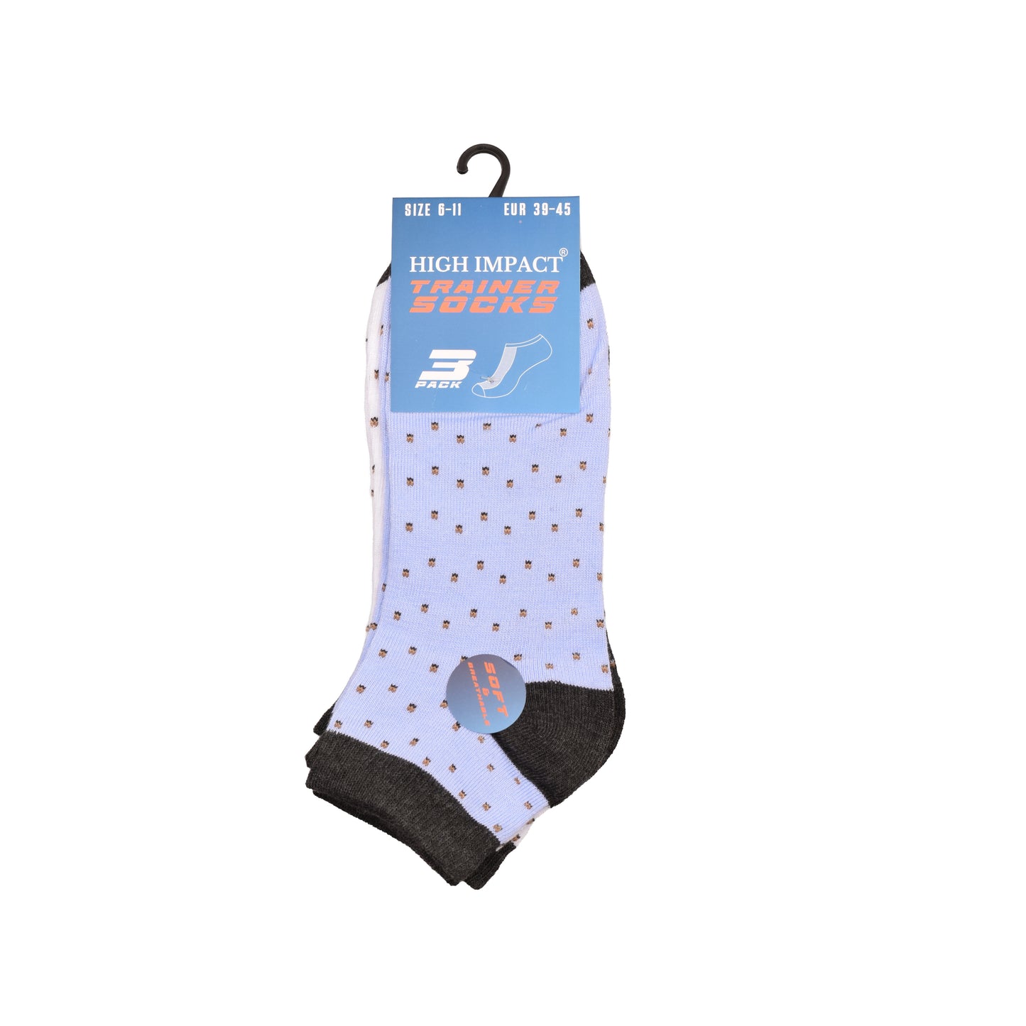 Mens Trainer Socks - Multi-Fleck Pattern (12 Pairs)