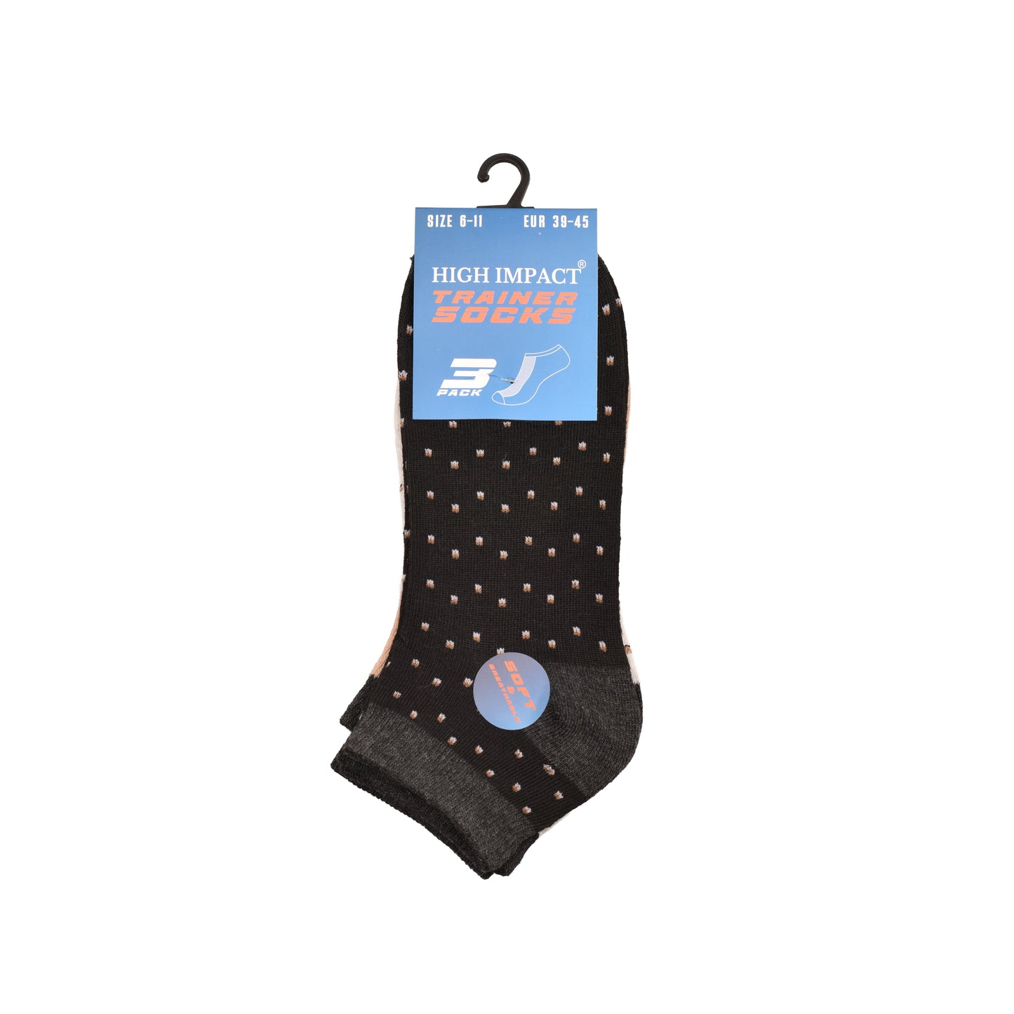 Mens Trainer Socks - Multi-Fleck Pattern (12 Pairs)