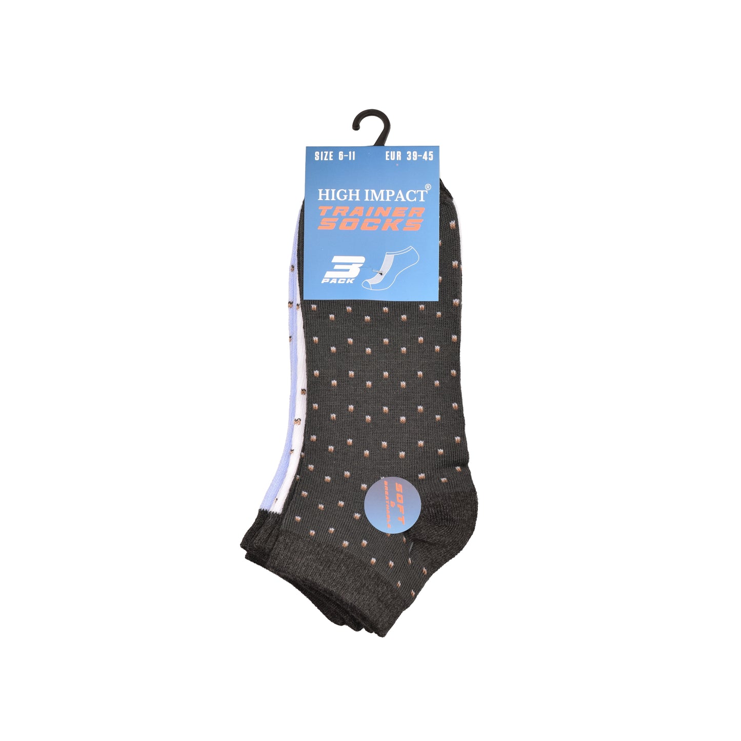 Mens Trainer Socks - Multi-Fleck Pattern (12 Pairs)