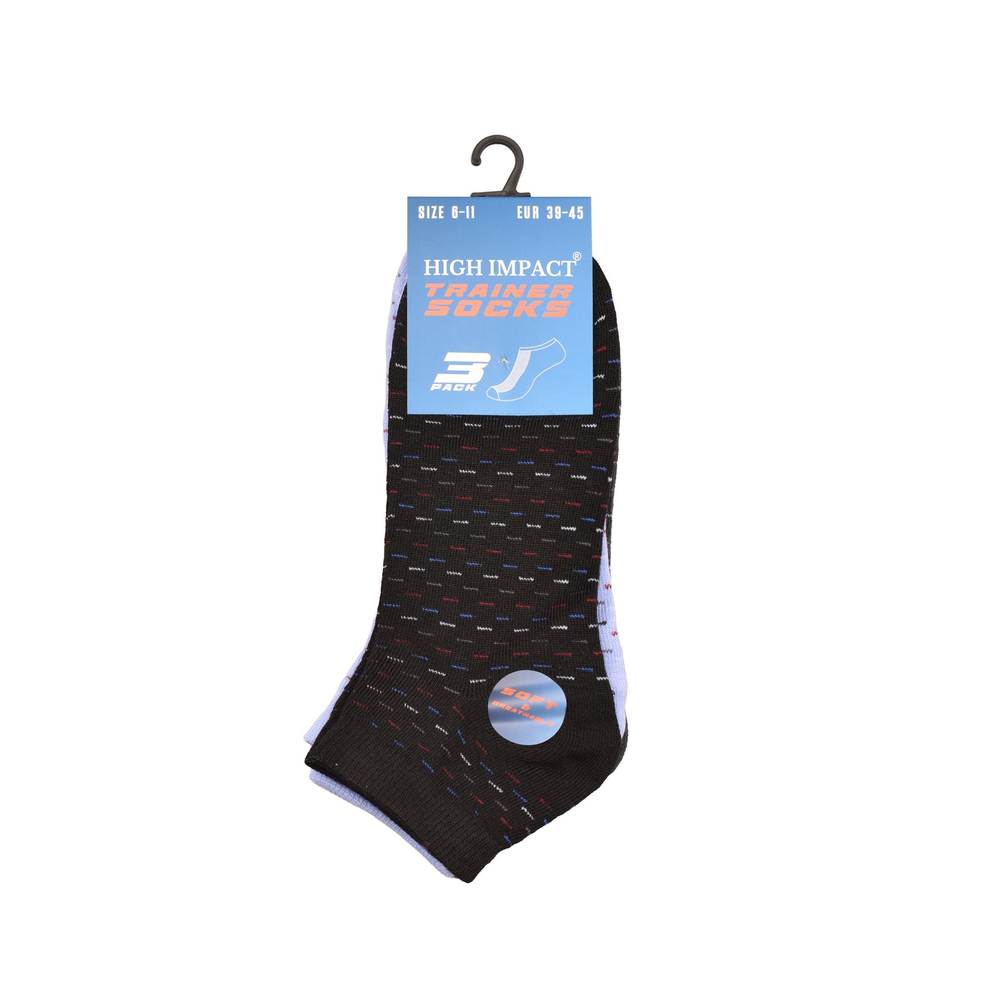 Mens Trainer Socks - Multi-Fleck Pattern (12 Pairs)