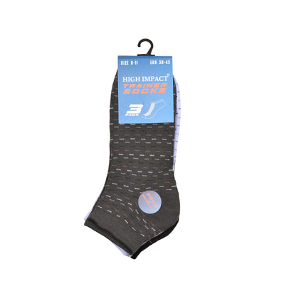 Mens Trainer Socks - Stitch Effect Pattern (12 Pairs)