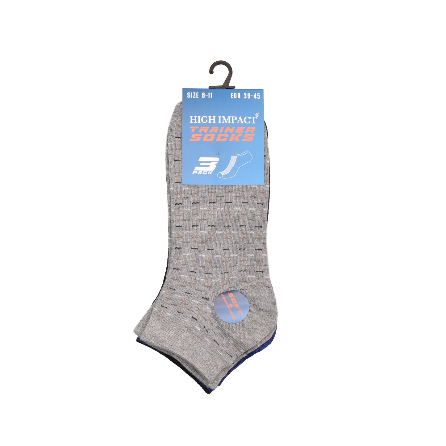 Mens Trainer Socks - Multi-Fleck Pattern (12 Pairs)