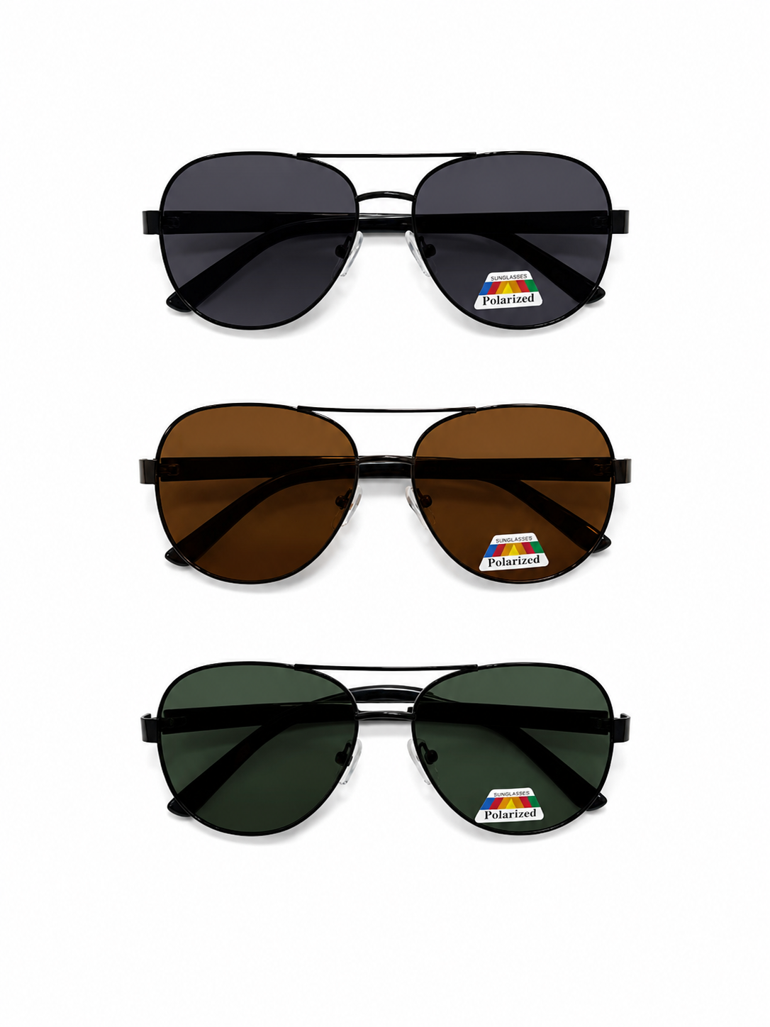 Polarized Modern Aviator Sunglasses - MSG-29 (12 Units)